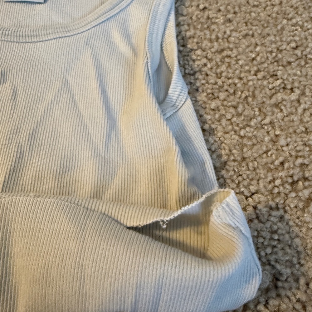 Sunday Best Cream Ribbed Cropped Tank - Picture 6 of 8